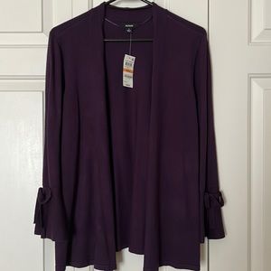Brand New Alfani Eggplant Cardigan Sweater, sz S, NWT